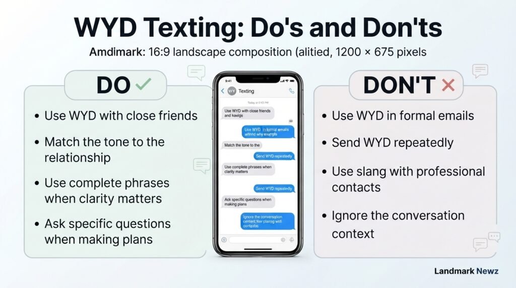 WYD texting dos and don’ts for casual and professional communication