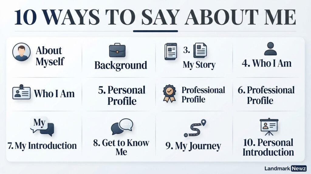 10 alternatives to about me including my background, my story, and professional profile
