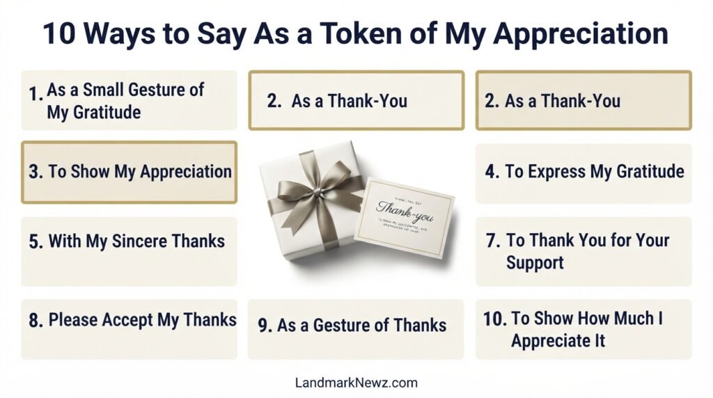 10 alternatives to as a token of my appreciation for expressing gratitude