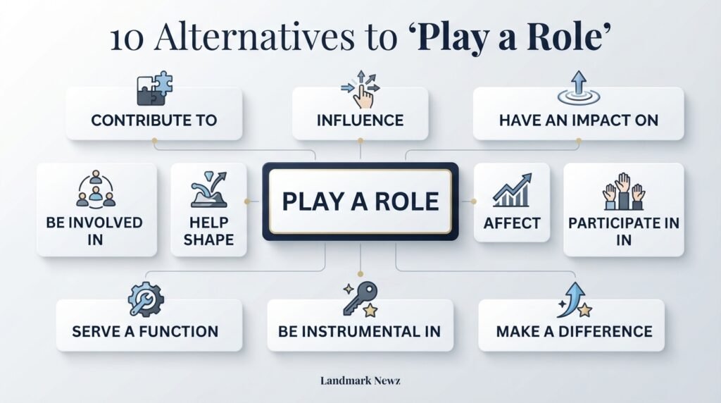 10 alternatives to play a role including contribute to influence and make a difference