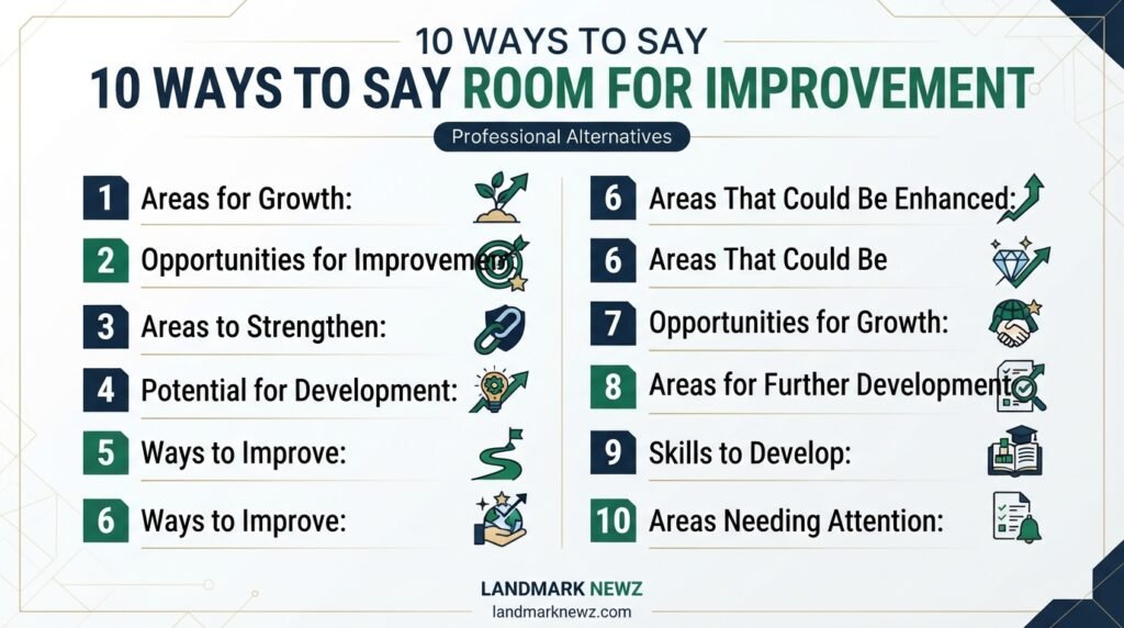 10 professional alternatives to say room for improvement