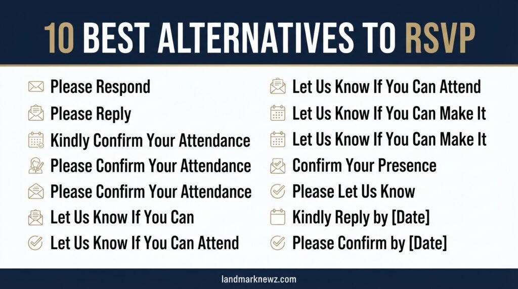 10 best alternatives to RSVP including please respond and confirm your attendance