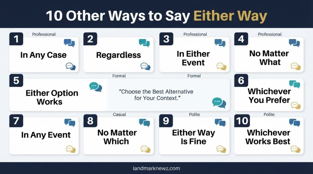 10 other ways to say either way including professional formal casual and polite alternatives