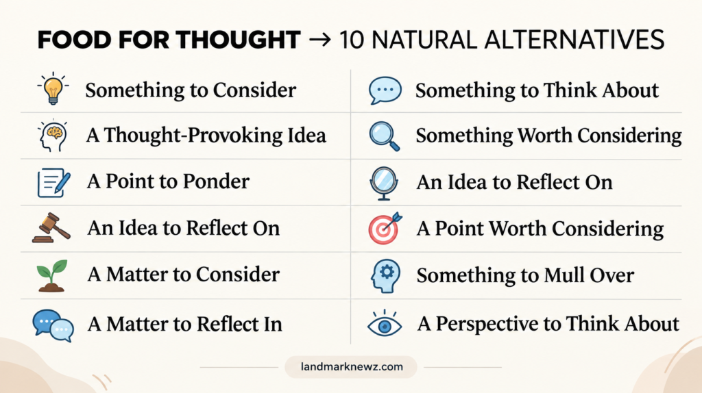 10 ways to say food for thought