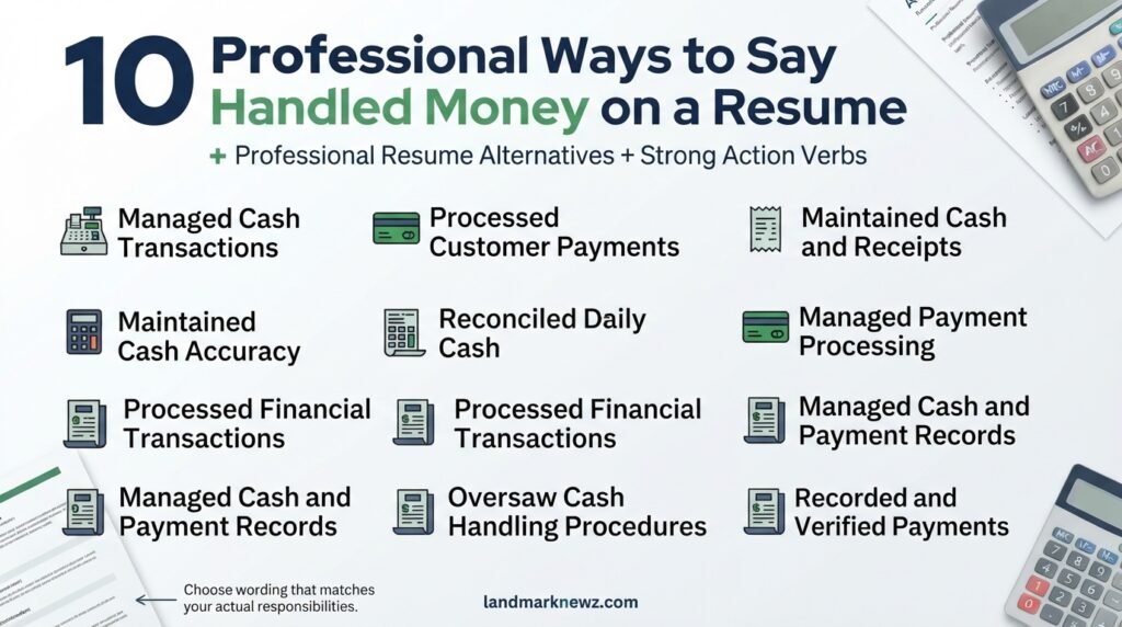 10 professional ways to say handled money on a resume