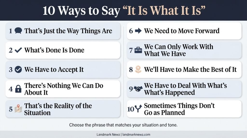 10 ways to say it is what it is with natural English alternatives