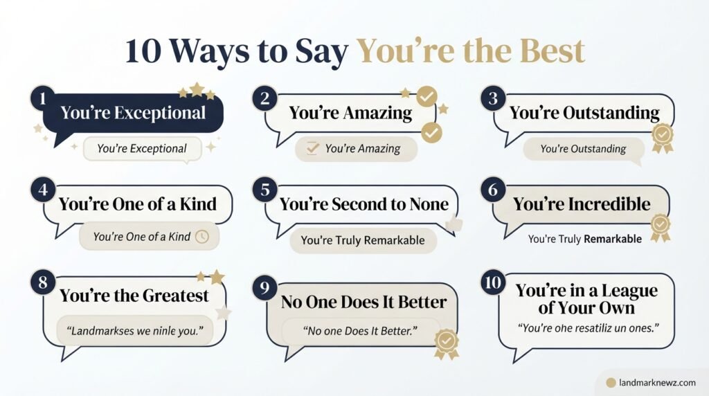 10 ways to say you're the best infographic with natural alternatives