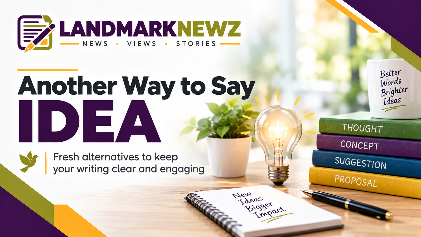 Another way to say idea with 10 natural and professional alternatives