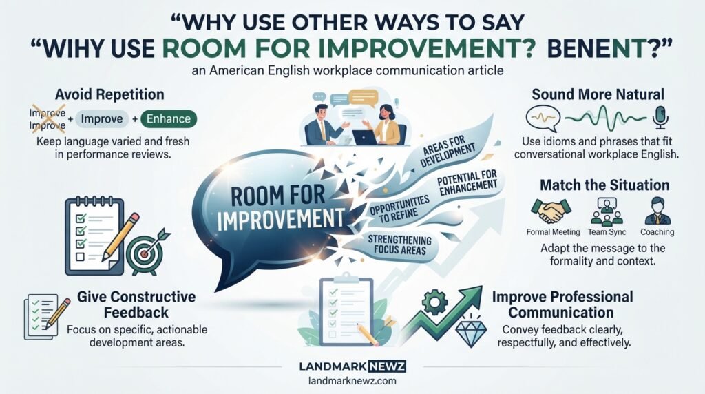 Professional alternatives to room for improvement for clearer workplace communication