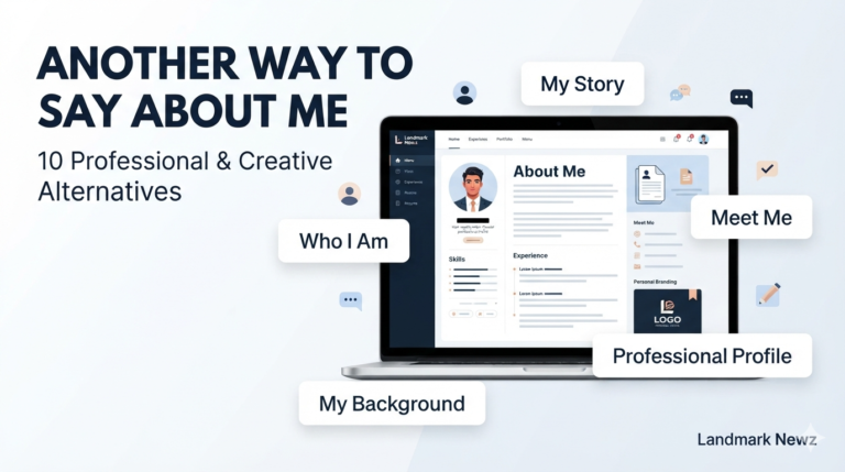 Another way to say About Me on a website with professional and creative alternatives