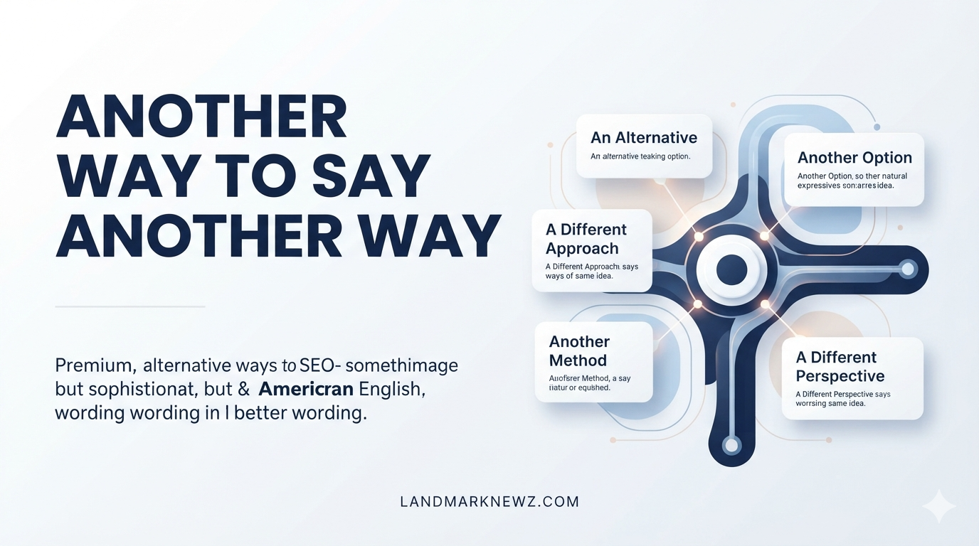 Another way to say another way with 10 alternative English phrases