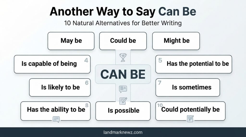 10 alternatives for another way to say can be