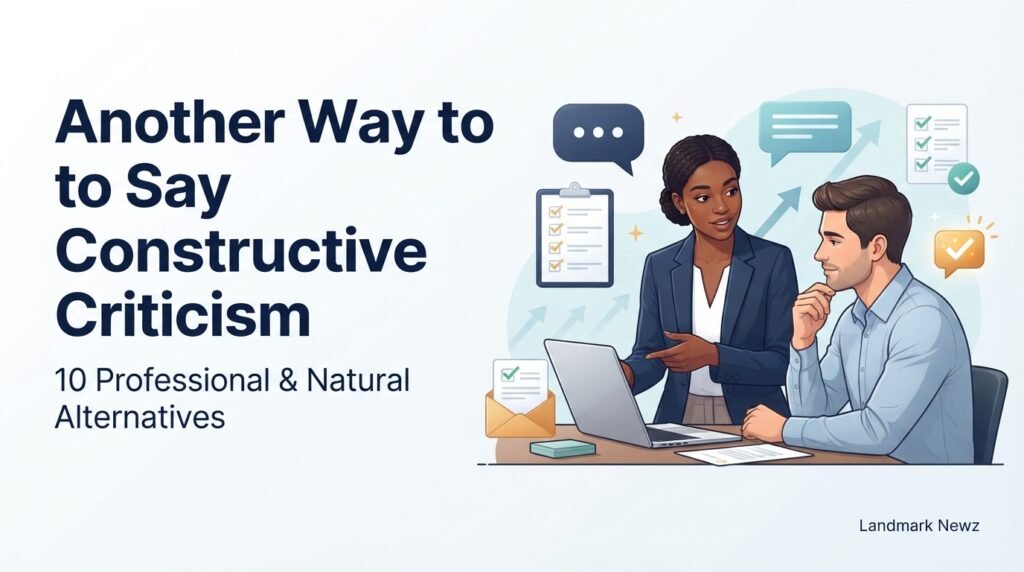 Another way to say constructive criticism with professional feedback alternatives