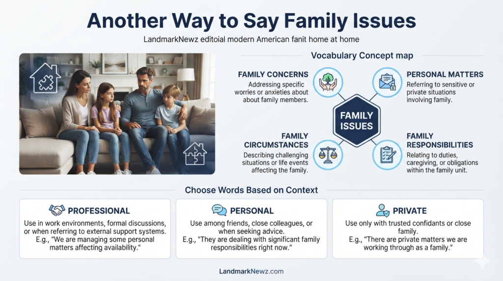 Another way to say family issues meaning and common alternatives