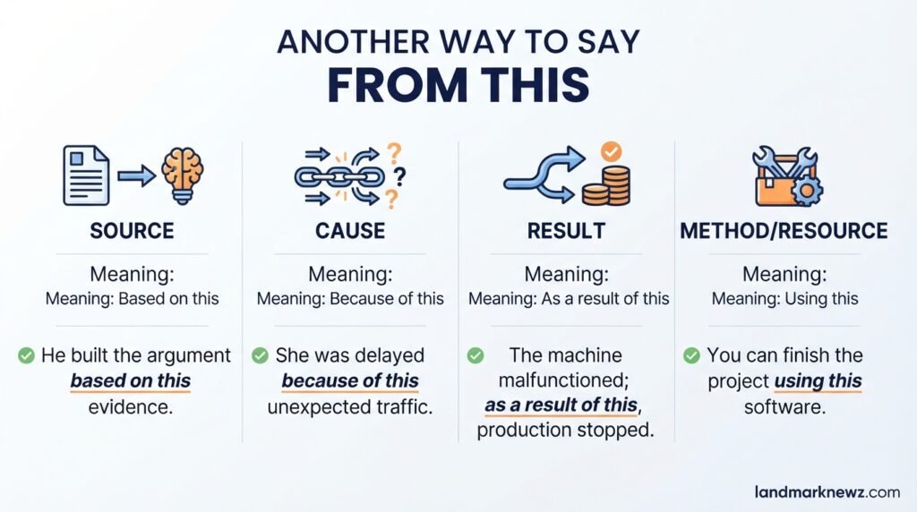 Another way to say from this meaning and context infographic