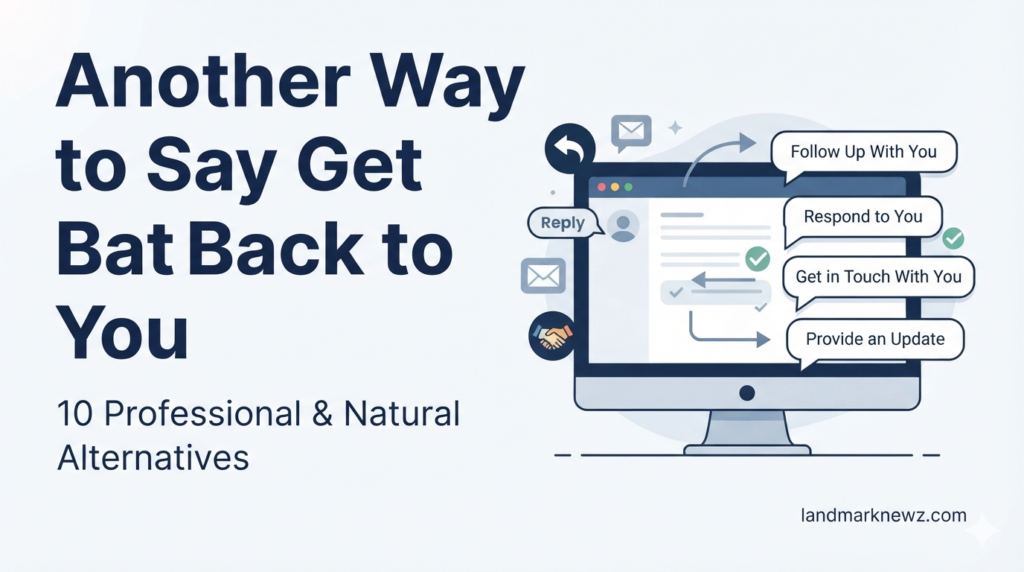 Another way to say get back to you with professional and natural alternatives