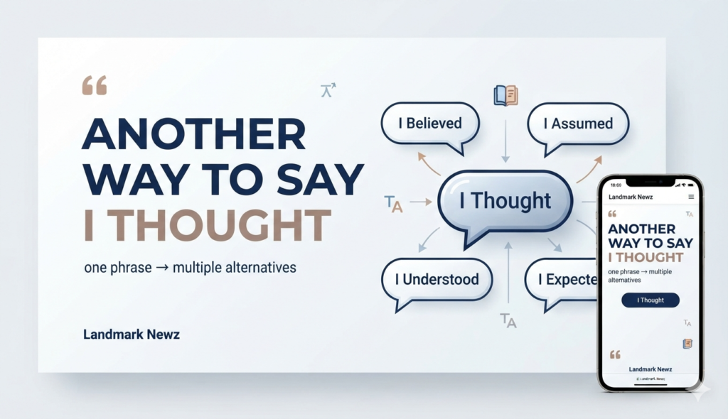 Another way to say I thought with professional and casual alternatives