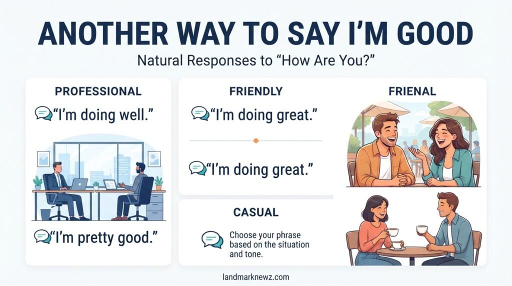 Another way to say I’m good with professional, friendly, and casual alternatives