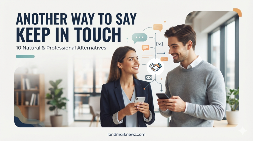 Another way to say keep in touch with natural and professional alternatives