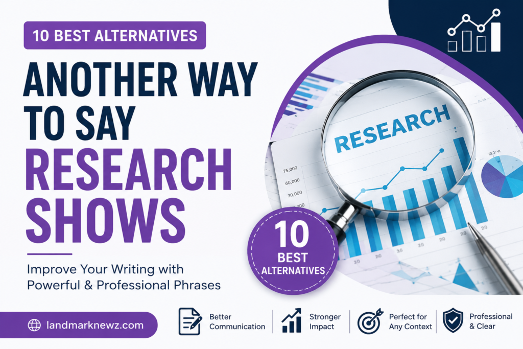 another way to say research shows