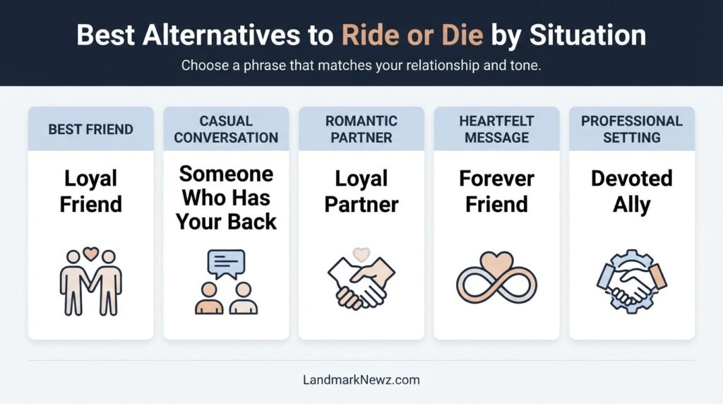 Best alternatives to ride or die for friends partners and professional situations