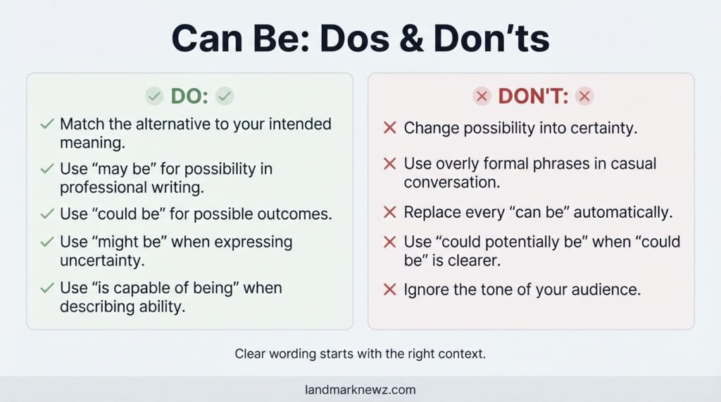 Dos and don'ts for choosing alternatives to can be