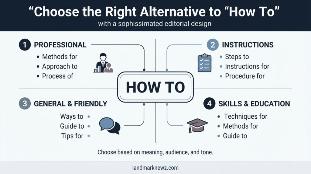 Guide to choosing the right alternative to how to based on tone and context