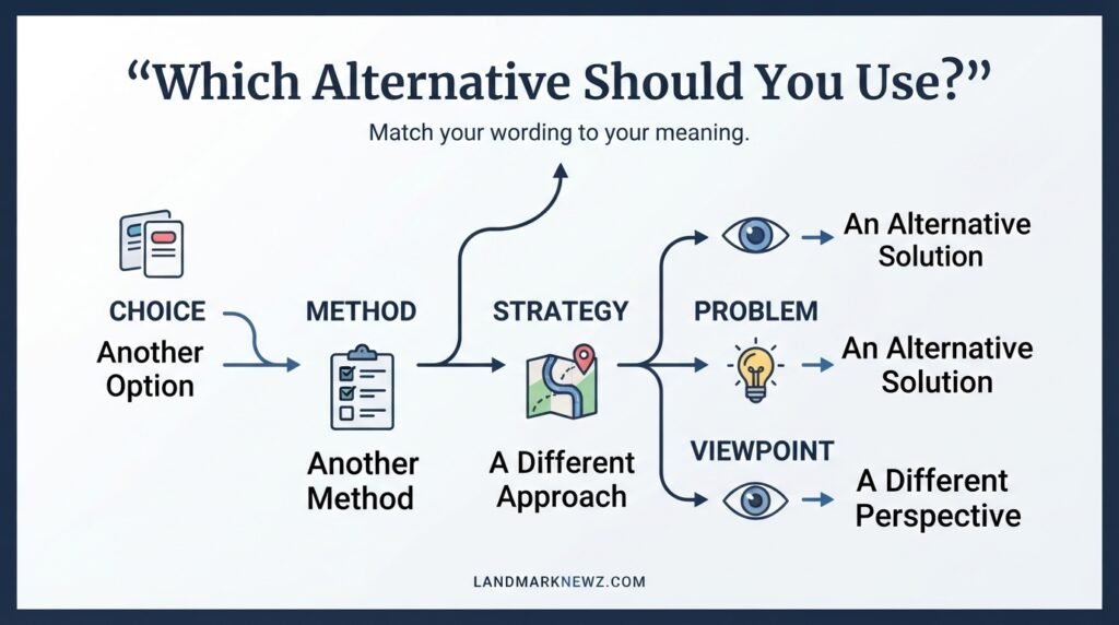 How to choose the right alternative to another way based on context