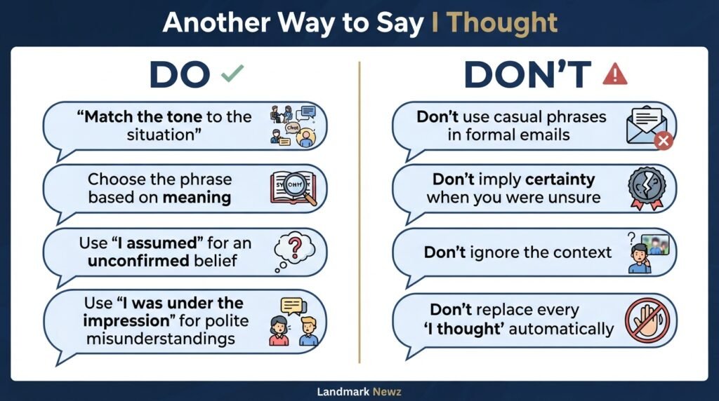 Common mistakes when choosing alternatives to I thought