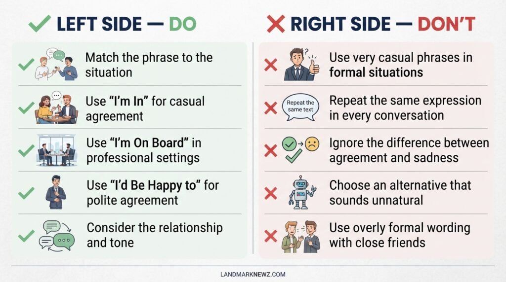 Common mistakes when using alternatives to I'm down