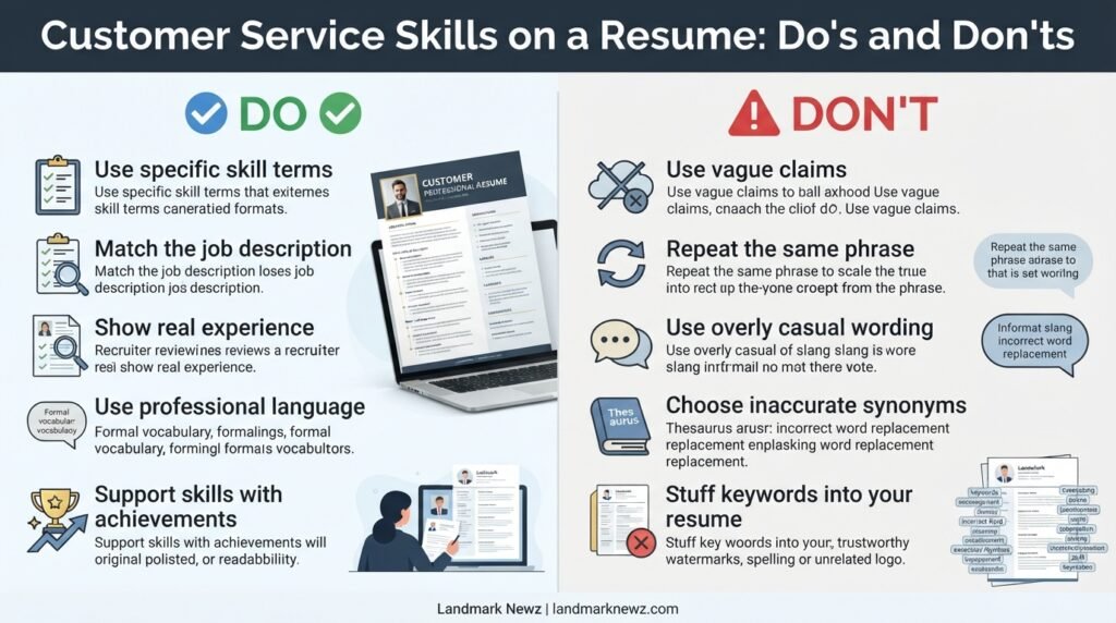 Customer service skills resume dos and don'ts