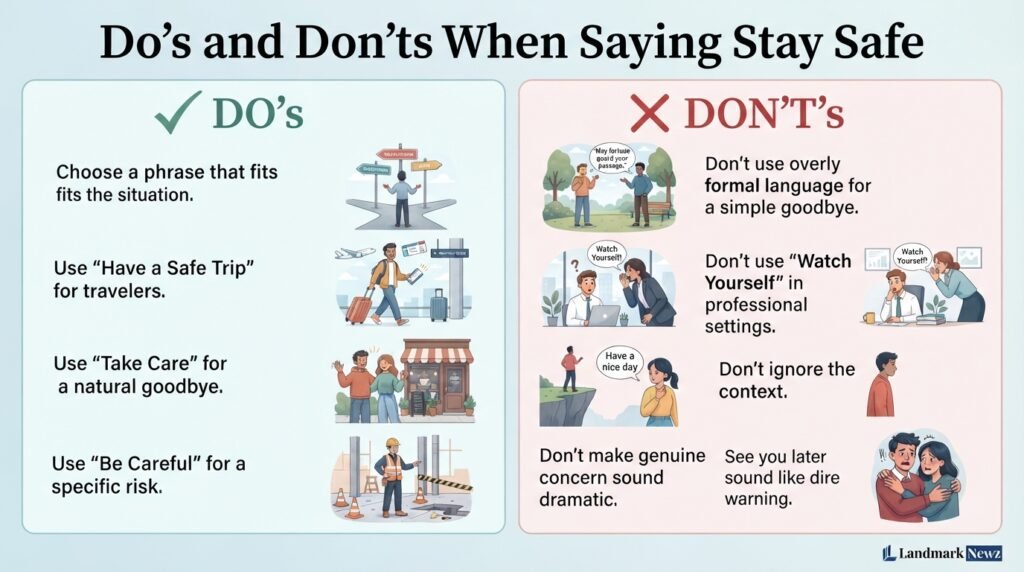 Do’s and don’ts for using alternatives to stay safe in different situations