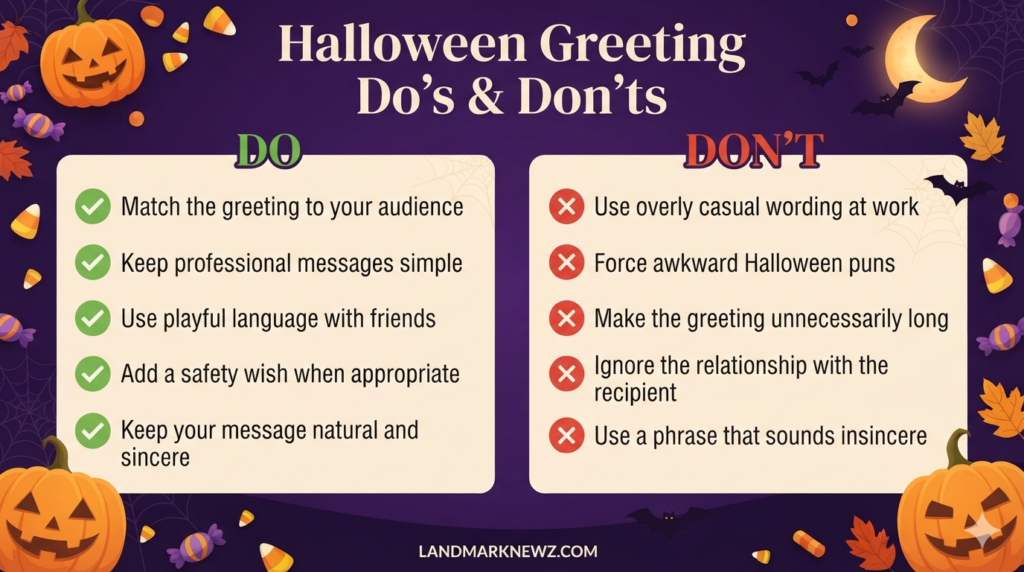 Halloween greeting do’s and don’ts for choosing natural and appropriate holiday messages