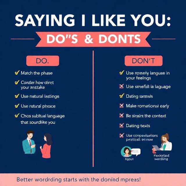 Dos and don’ts for using phrases that mean I like you
