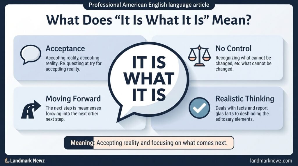 It is what it is meaning and how the phrase expresses acceptance