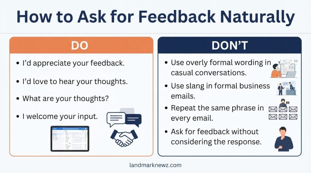 Do’s and don’ts for saying let me know what you think professionally