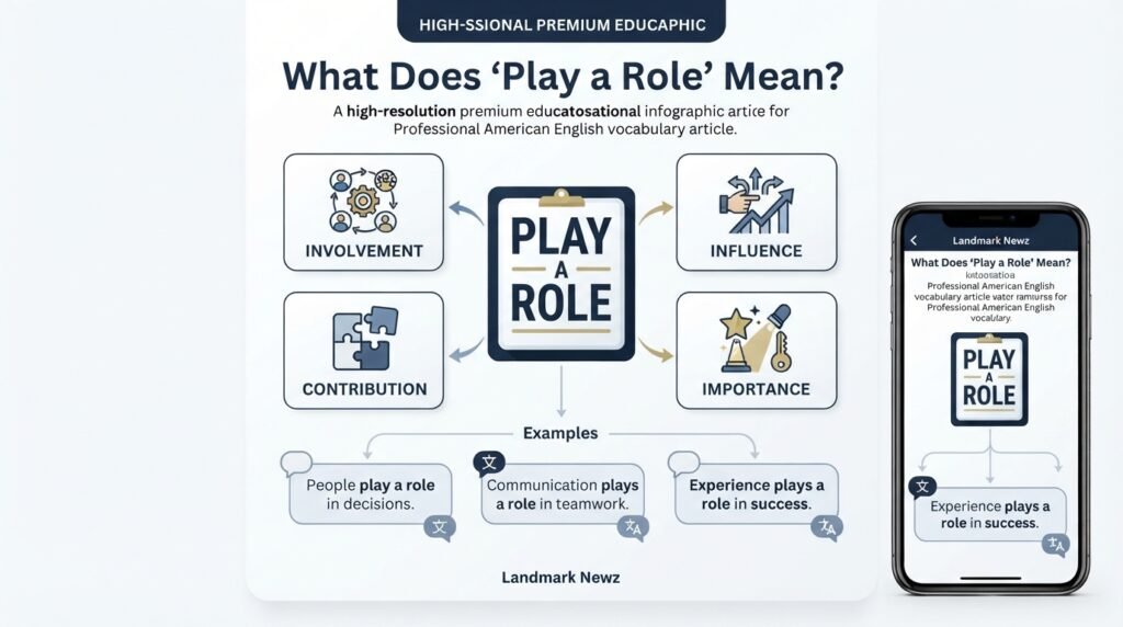 Meaning of play a role and examples of involvement and influence