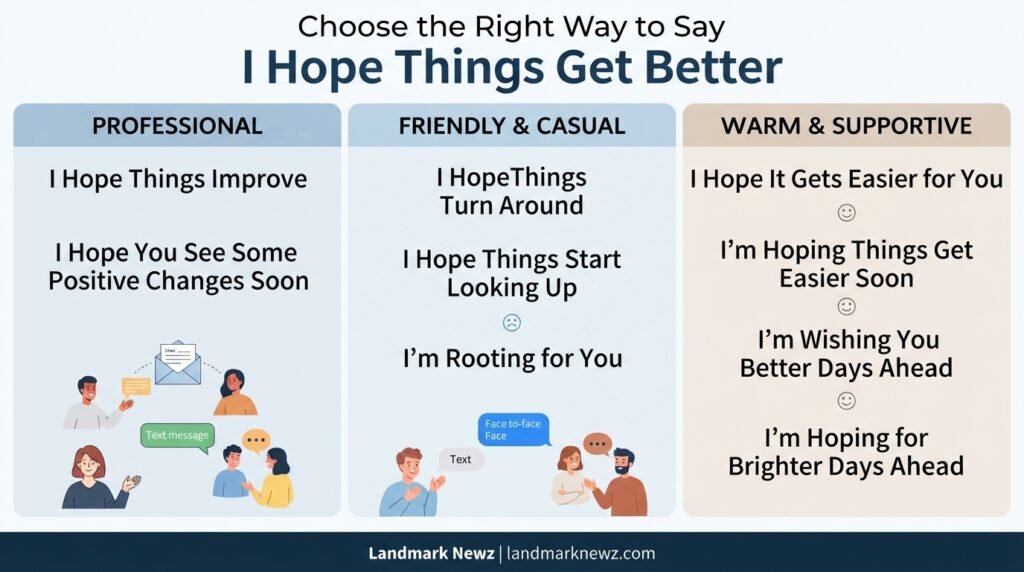 Professional, casual, and warm alternatives to I hope things get better
