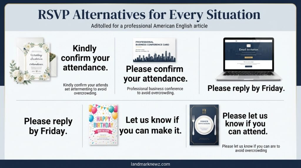 RSVP alternatives for weddings business events emails birthday parties and dinners