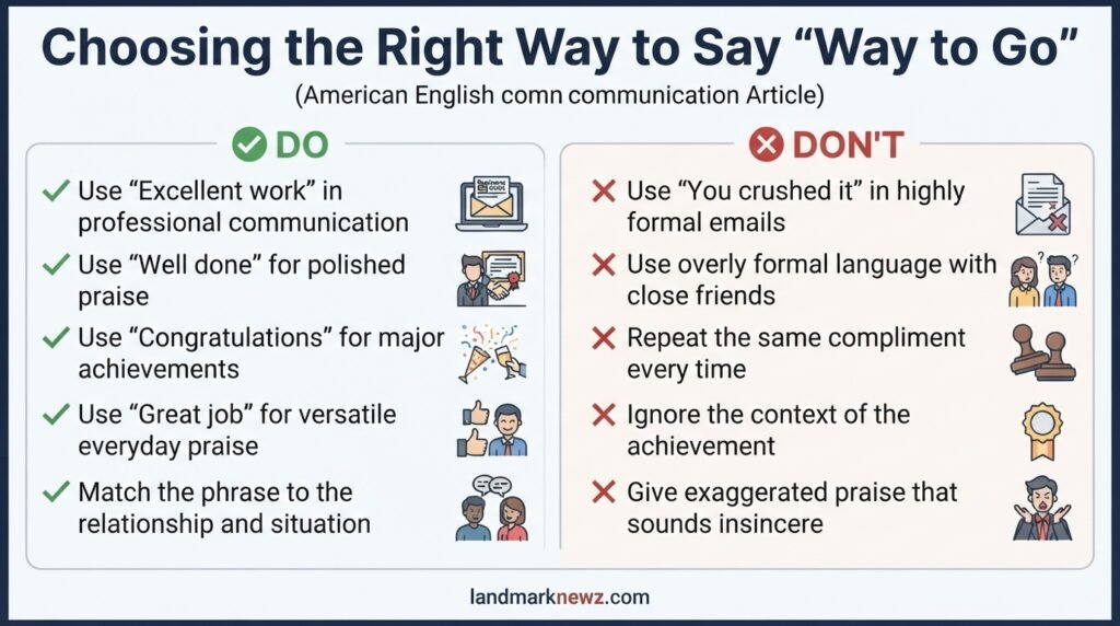 Dos and don'ts for choosing alternatives to way to go