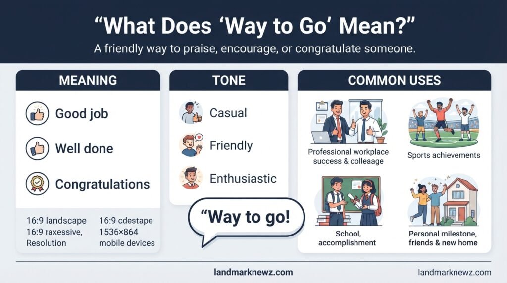 What does way to go mean and when to use this phrase