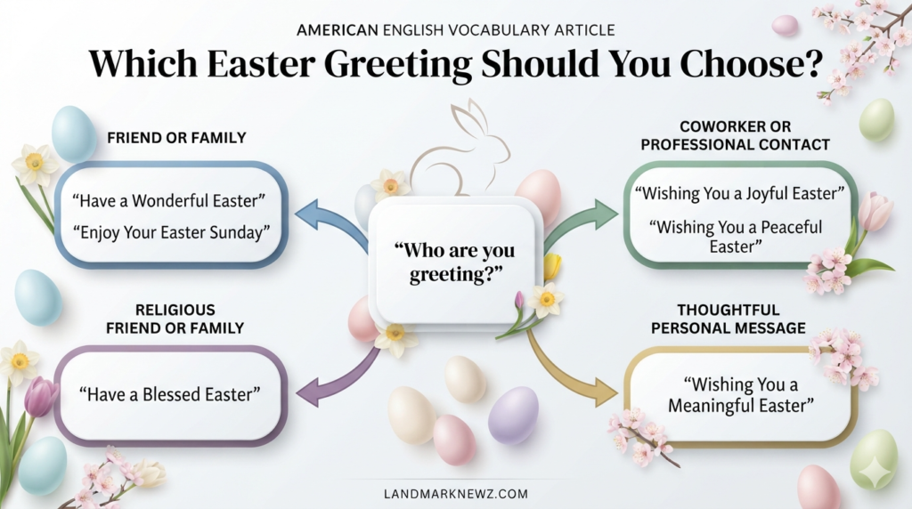 Decision guide for choosing the right Easter greeting for different situations