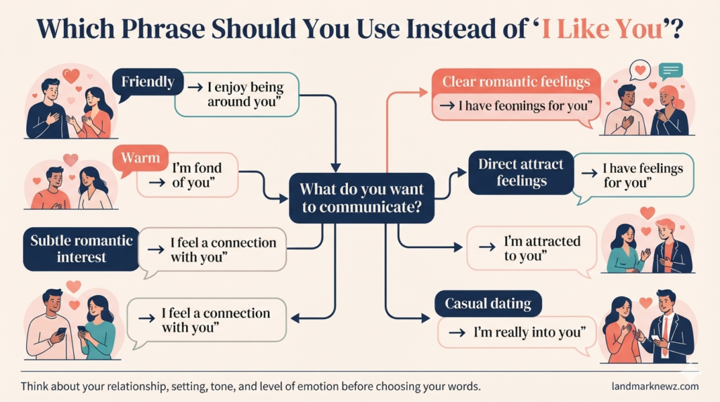 Decision guide for choosing another way to say I like you