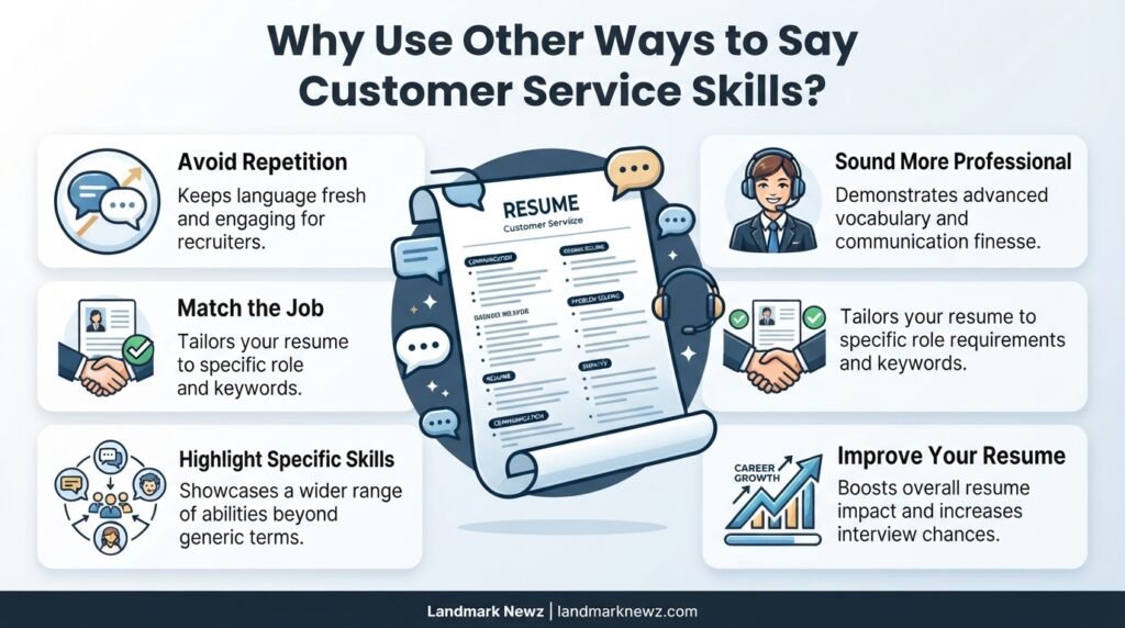Benefits of using alternatives to customer service skills on a resume