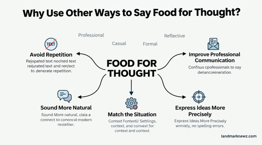 why use other ways to say food for thought